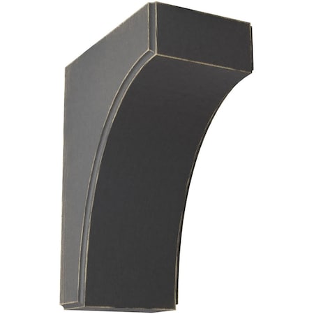 Ekena Millwork 3 1/2"W x 6"D x 8"H Clarksville Wood Vintage Decor Bracket, Black BKTWD04X06X08CVBL